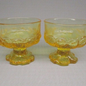 Franciscan Madeira Cornsilk (Yellow) set of two glasses ,  champagne tall sherbet size (1413)
