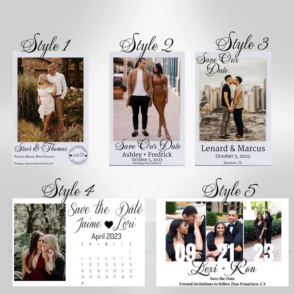 4x6 Magnet Photo Save the Date | Envelopes & Foil Stickers Included | Fast Shipping