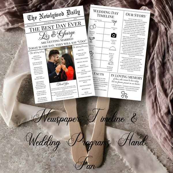 Fan Wedding Program - Etsy