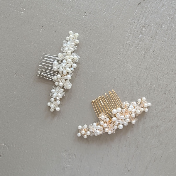 N1 Wedding Pearl Crystal Hair Comb Bridal Hair Accessory Silver Bride Pin Gold Pearls Party Holiday Hair Accessory Hairpiece ANA