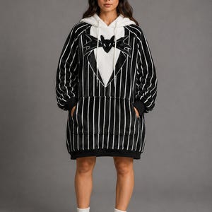 Disney The Nightmare Before Christmas Hooded Pajama Night Shirt Women's L Jack image 1