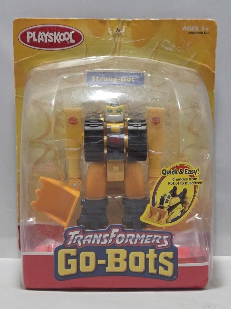 Transformers Go-bots Strong-bot Bulldozer Figure 2002 Hasbro Playskool ...