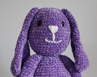 Purple Bunny /Crochet Stuffed Animal/Handmade Stuffed Animal /Newborn Gift/Baby Shower Gift/Custom Baby Gift/