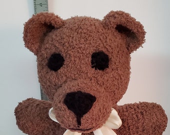 Brown Teddy Bear/Baby Stuffed Animal/Crochet Toy/Newborn Gift/Baby Shower Gift/Custom Baby Gift