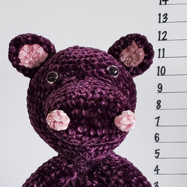 Purple Hippo Plush - Etsy
