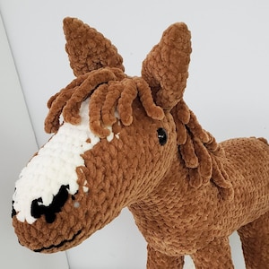 Custom 16" brown horse with white markings from photo/Crochet Stuffed Animal/Handmade Stuffed Animal /Newborn Gift/Baby Shower/Custom Gift/
