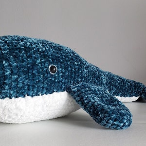 18" Teal and White Whale Crochet Stuffed Animal/Handmade Stuffed Animal /Newborn Gift/Baby Shower Gift/Custom Baby Gift/