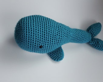 Turq/White Whale /Crochet Stuffed Animal/Handmade Stuffed Animal /Newborn Gift/Baby Shower Gift/Custom Baby Gift/