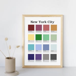 Impresión digital / Decoración del hogar / Archivo digital con colores Pantone inspirados en la ciudad de Nueva York, NY