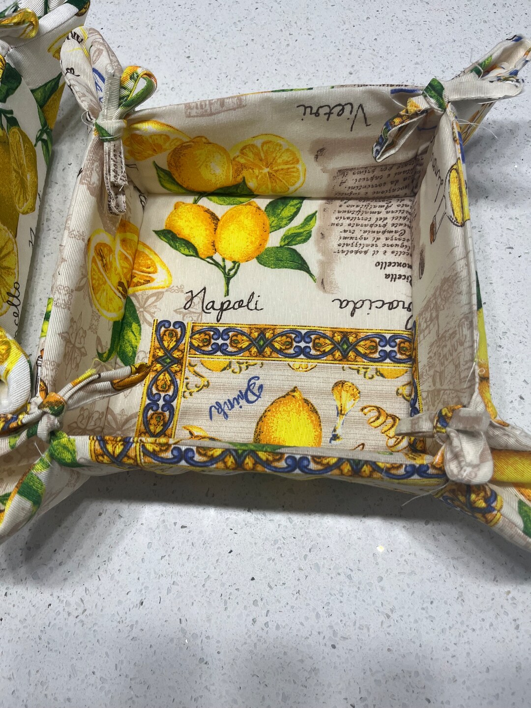 Italian Tile Bread Basket Made in Italy Etsy