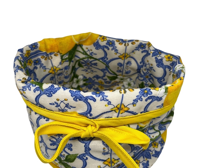 Italian Tile Bread Basket Made in Italy 100 Cotton Etsy