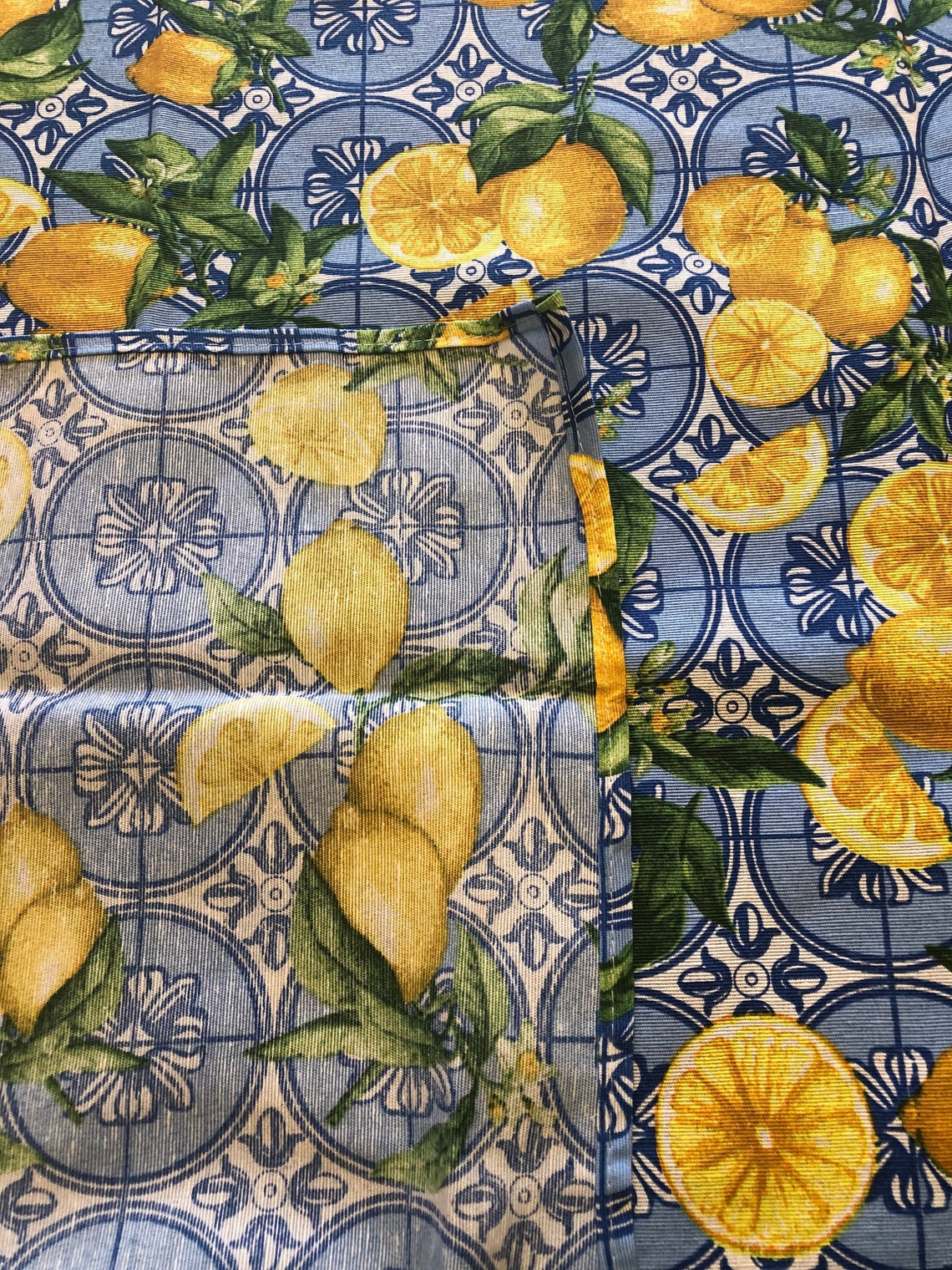 Lemon Tablecloth Made in Italy Etsy