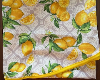 Nappe Ronde Citron Fabriquée en Italie Citrons Sorrento Côte amalfitaine