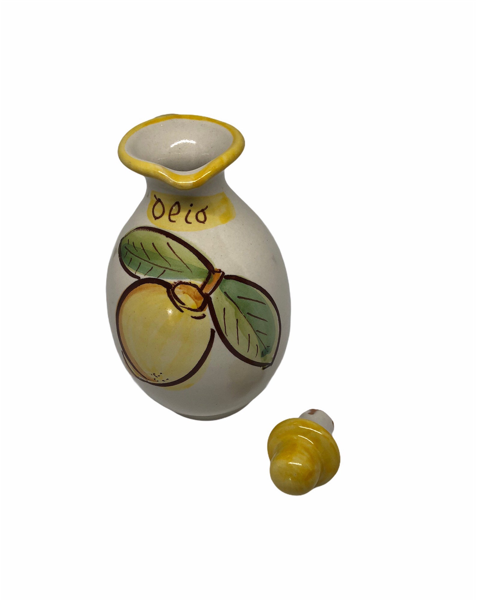Italian Olive Oil Ceramic Decanter Bowl Made in Italy Etsy