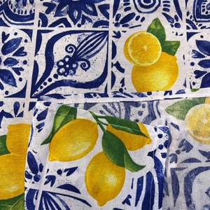 Lemon Tablecloth | Cotton Linens Made in Italy | Tablecloths From Italy ...