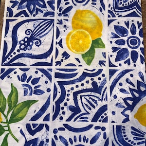 Lemon Tablecloth | Cotton Linens Made in Italy | Tablecloths From Italy ...