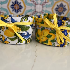 Italian Tile Bread Basket Made in Italy