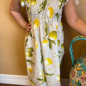 Lemon girls dress made in Italy