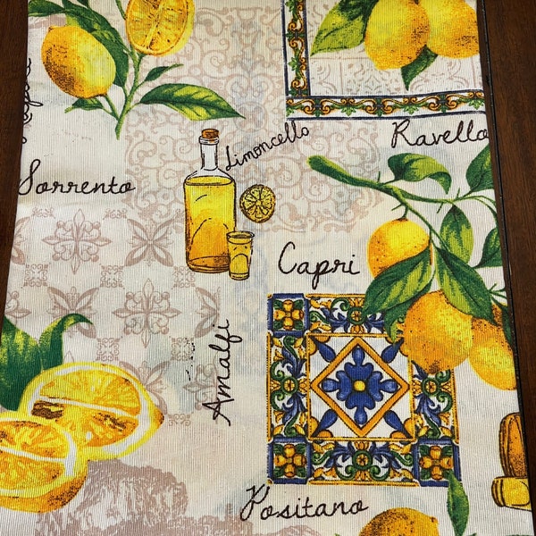 Nappe Limoncello Carrelage Majolique Fabriquée en Italie Limone Sorrento