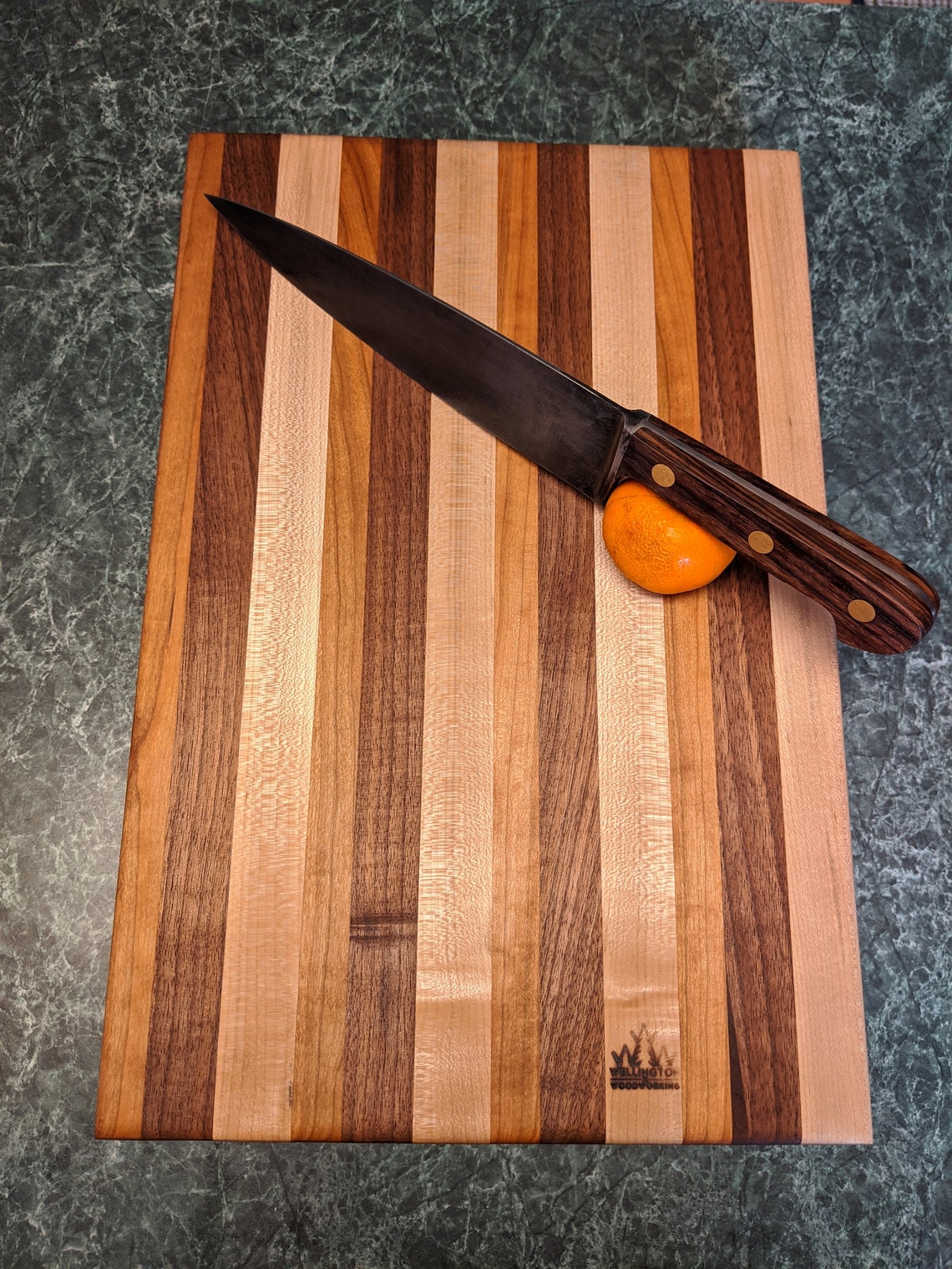 2inch Thick Hardwood Edge Grain Cutting Board With Handles Made With