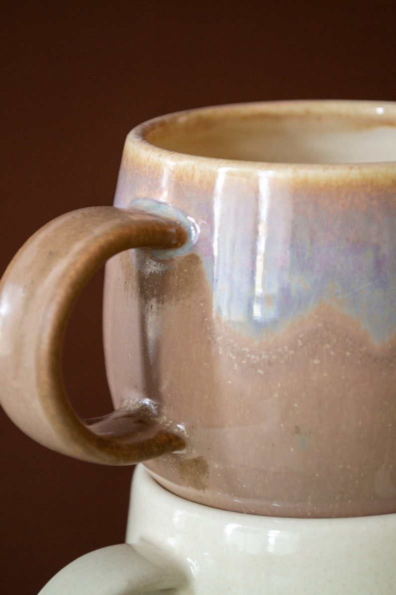 Castoe Pots Belly Mug Approx. 15 oz. Handmade Ceramic Mug Wheel-Thrown Coffee Cup Microwave and Dishwasher Safe Handmade Mug image 8