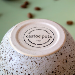 Castoe Pots Belly Mug Approx. 15 oz. Handmade Ceramic Mug Wheel-Thrown Coffee Cup Microwave and Dishwasher Safe Handmade Mug image 7