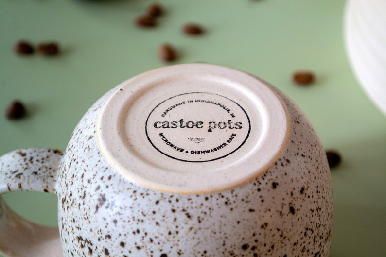 Castoe Pots Belly Mug Approx. 15 oz. Handmade Ceramic Mug Wheel-Thrown Coffee Cup Microwave and Dishwasher Safe Handmade Mug image 7