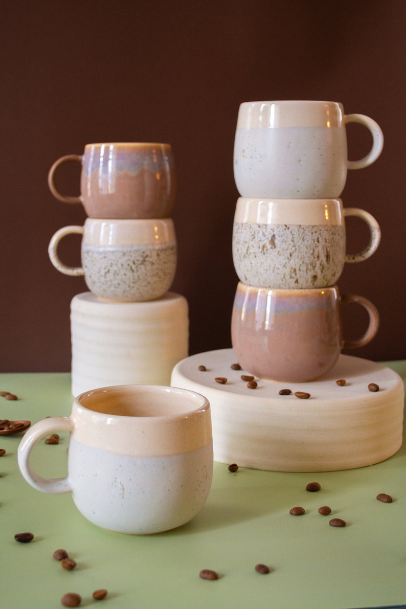 Castoe Pots Belly Mug Approx. 15 oz. Handmade Ceramic Mug Wheel-Thrown Coffee Cup Microwave and Dishwasher Safe Handmade Mug image 1