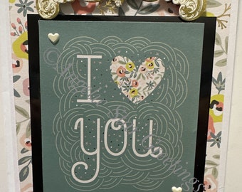 An ‘I Love You' Handmade Greeting Card by Angelic Star Greetings
