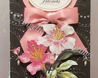 A 'Life is Better with Friends' Handmade Greeting Card by Angelic Star Greetings