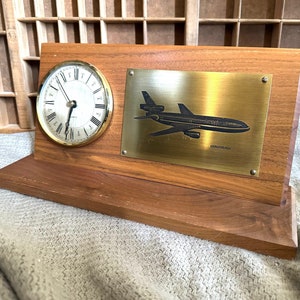 Fossil Air Plane Desk Clock. Vintage Novelty Le Collectible ML2083