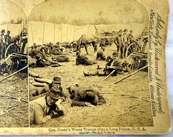 1894 Stereoscope Card of General Coxey's "Troops": Rare American Labor History