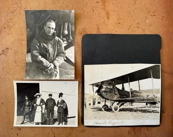 Early Aviation: Rare Original Antique Photographs of Pilots Billy Parker and Frank Bryant