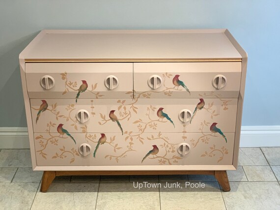 NOT FOR SALE Shown Here to Display My Work.mid Century Oak Chest