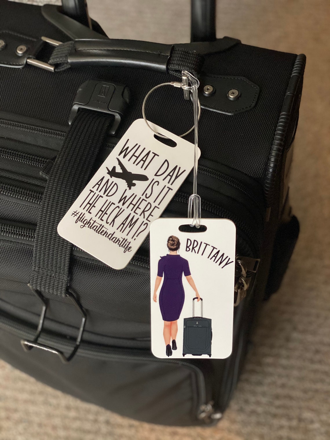 Jet Blue Flight Attendant Luggage Tag Etsy
