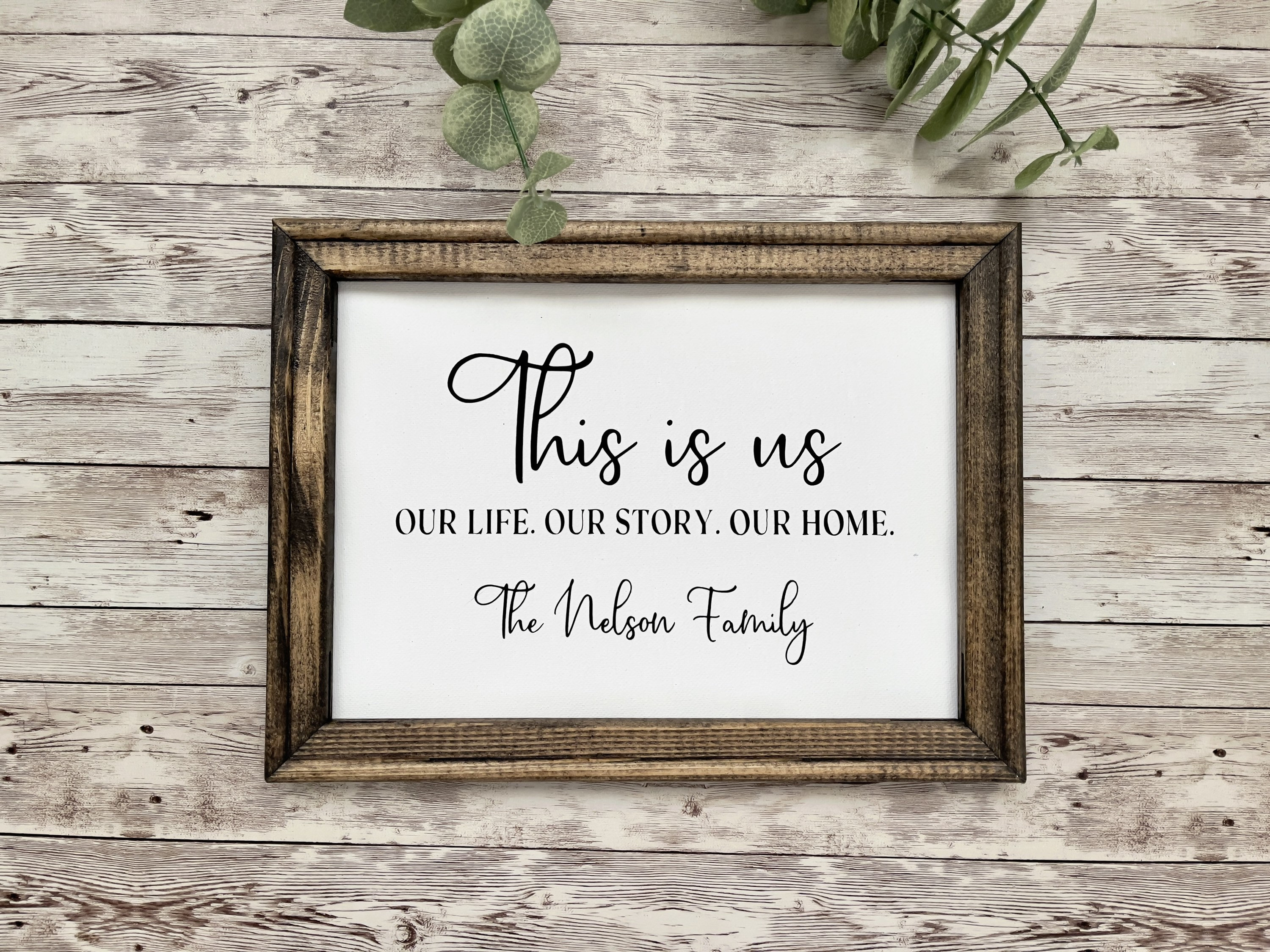 This is us family last name reverse canvas sign Etsy