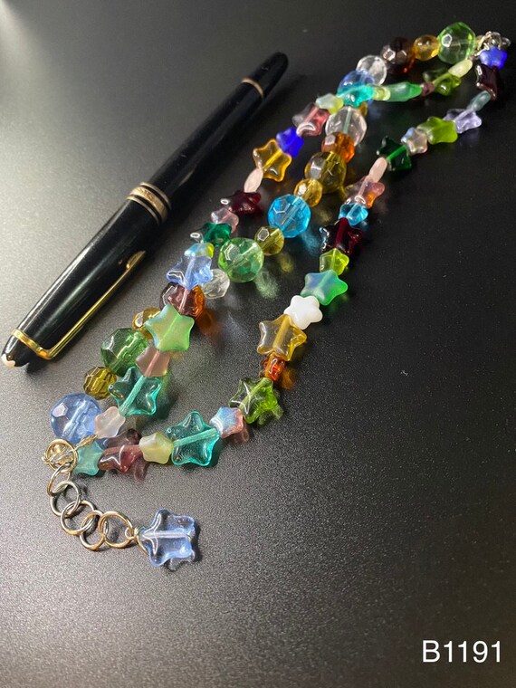 Glass Beaded Bracelets Stretch Cord 