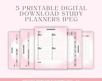 Student Study Planner Digital Download A4 Printable PDF - Etsy