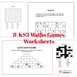 8 ks2 maths games worksheets digital download etsy