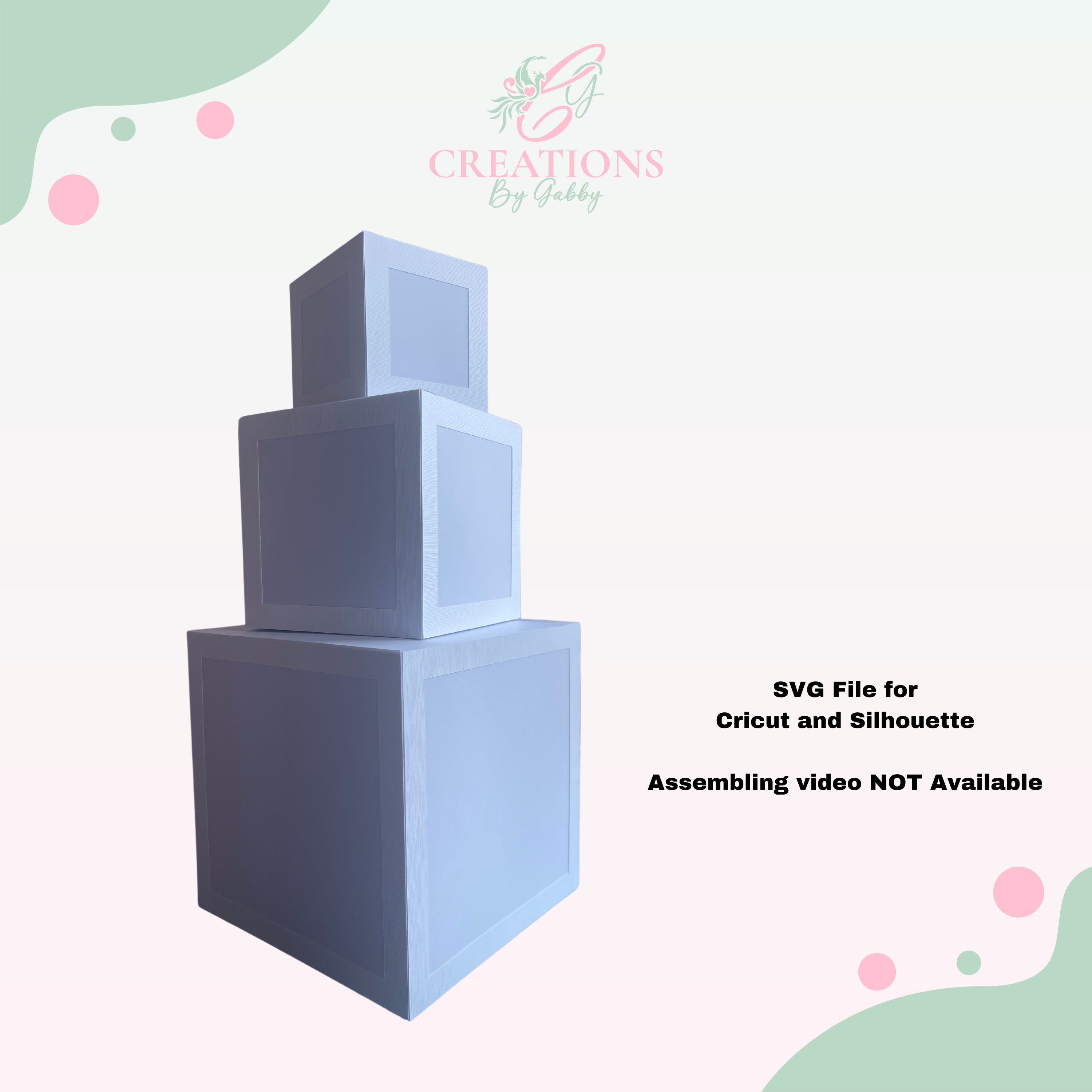 Centerpiece Blocks Base SVG, Centerpiece Base SVG, Box, Centerpiece stand, Party table decor, table centerpiece, centerpiece, ABC Blocks