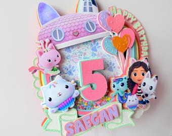 Gabby Doll House Caketopper  Girl Birthday Party Decor Gabbys Doll House Custom Party