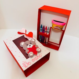 Template Activity Box, Activity Box for Play Doh, Crayon Box Template, Candy Box, Favor Box, Playdoh template, crayon coloring box