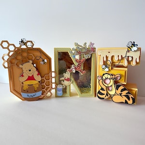 Winnie the Pooh 3D letters Winnie the Pooh and friends First Birthday custom letters Winnie the Pooh room decor 3D letters personalized one