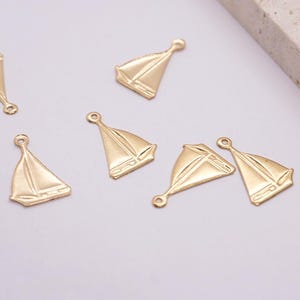 10x13mm 14K Gold Filled Sail Boat Charm