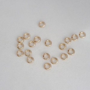 25 Pcs 2.5mm 24 Gauge 14K Gold Filled Open Jump Rings, Wholesale, Bulk