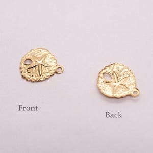 9.8x11.3mm 14K Gold Filled Sand Dollar Charm