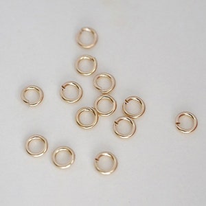 25 Pcs 3mm 24 Gauge 14K Gold Filled Open Jump Rings, Wholesale, Bulk