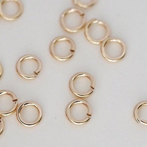 10 Pcs 6mm 20.5 Gauge 14K Gold Filled Open Jump Rings, Wholesale, Bulk
