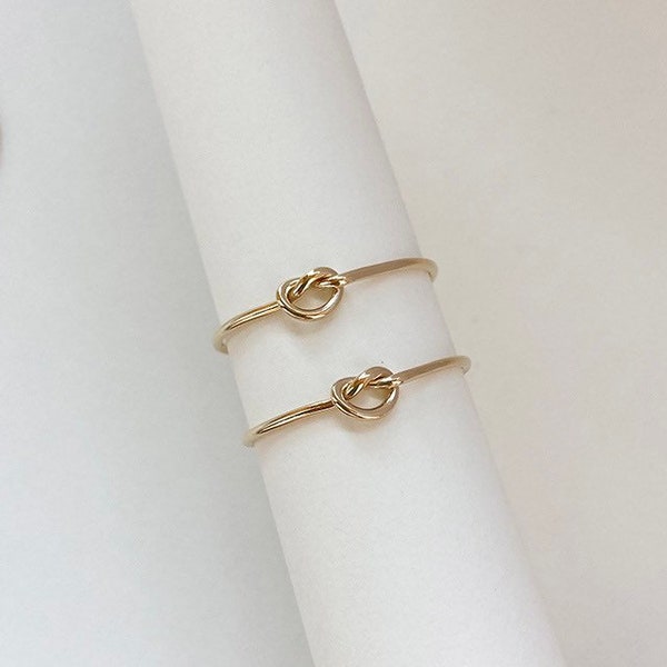 18Gauge 14K Gold Filled Love Knot Ring, Couple Ring, Wholesale, Bulk