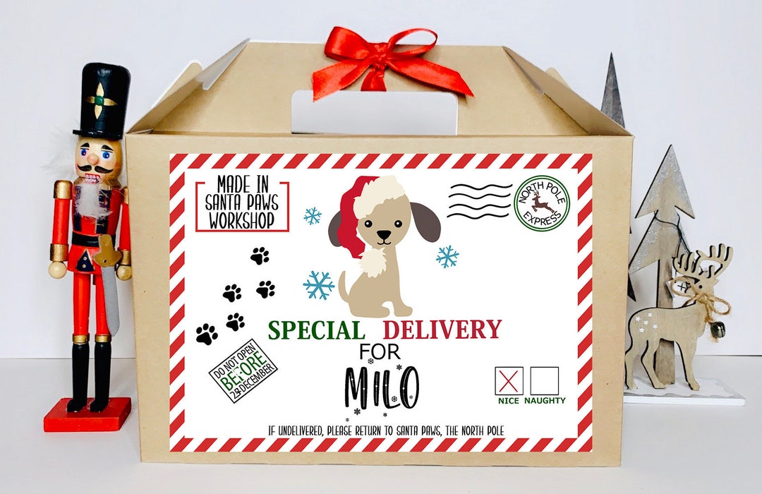 Personalised Christmas Eve Dog Treat Box Xmas Gift Favour - Etsy UK